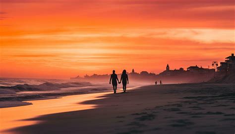 silueta de dos personas caminando en playa generado por ai 24716881 Foto de stock en Vecteezy