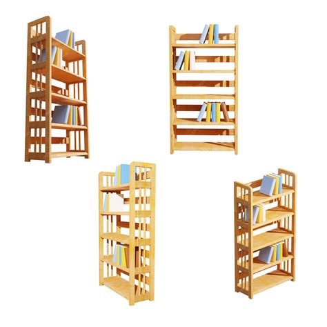 Premium PSD | 3d bookshelf