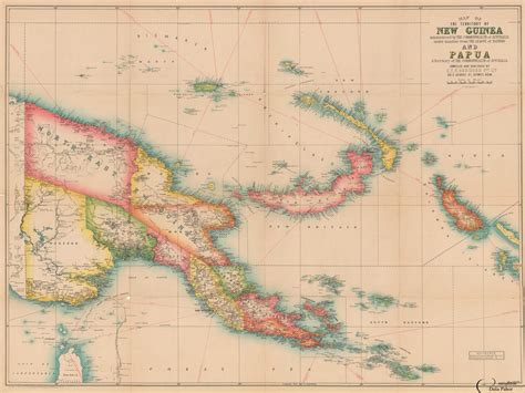 PAPUA NEW GUINEA: Map of The Territory of New Guinea administered by The Commonwealth of ...