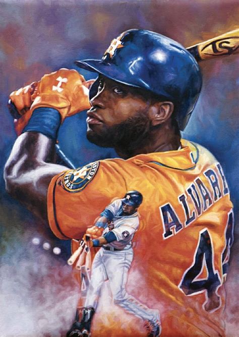 Yordan Alvarez of the Huston Astros | Baseball painting, Astros ...