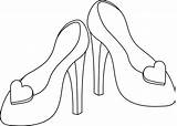 High Heel Shoes Coloring Pages sketch template
