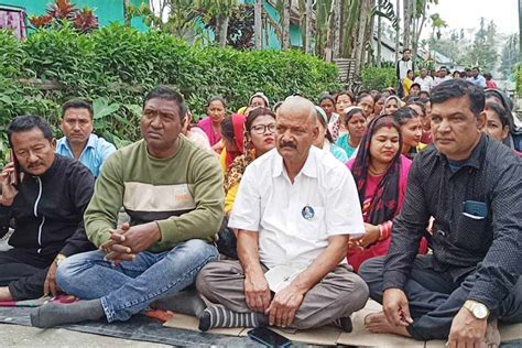 Sit-In Protest | TMC labour unions stages a sit-in protest in front of ...