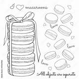 Macaron Coloring Pages sketch template