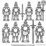 Knights Armor Coloring Pages sketch template