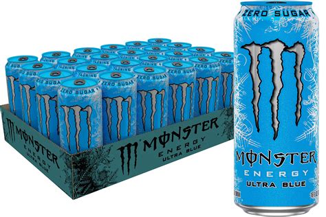 Buy Monster EnergyUltra Blue, Sugar Free Energy Drink, 16 Ounce (Pack of 24) Online at ...