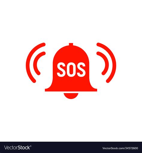 Sos icon emergency alarm button sign symbol Vector Image