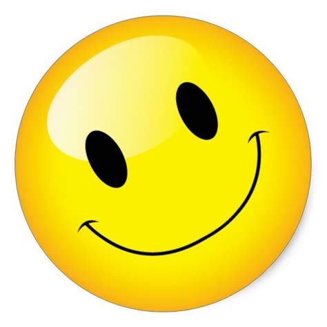 Yellow Emoji Birthday Party Happy Face Symbol Classic Round Sticker | Zazzle.com in 2021 | Emoji ...
