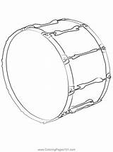 Drum Coloring Drawing Pages Drums Musical Instruments Player Music  sketch template
