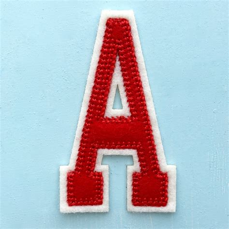 Embroidered Iron on Patch Varsity Alphabet Letters Custom Name - Etsy