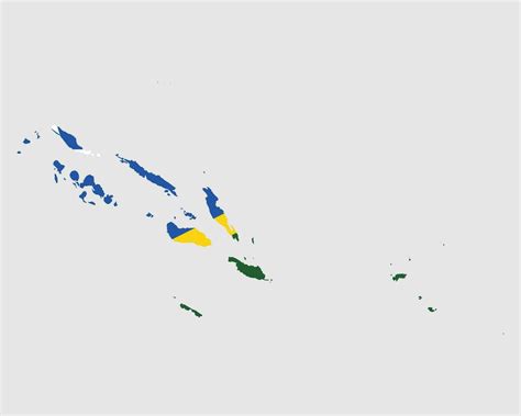 Solomon Islands Flag Map. Map of the Solomon Islands with country banner. Vector Illustration ...