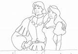 Derek And Odette Coloring Pages sketch template