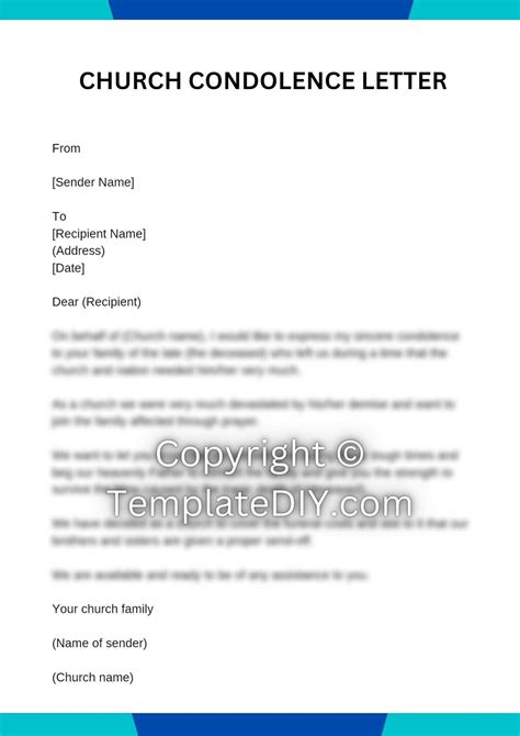 Black Church Condolence Letter Sample