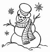 Printable Coloring Pages Snowman sketch template