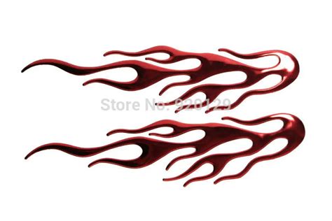 Motorcycle Stickers Flame Fire Reflective Stickers Moto Vinyl Decal ...