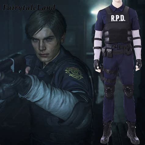 Resident Evil 2 Remake Leon Cosplay Costume Halloween costumes Leon Scott Kennedy Costume ...