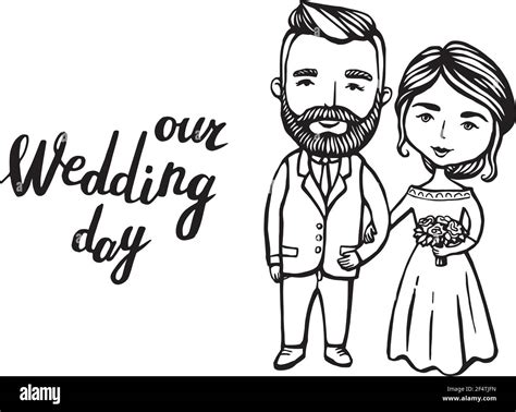 Animated Bride And Groom Clipart With Mustache