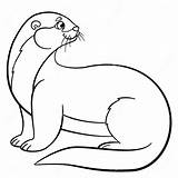 Otter Coloring Pages  ColoringBay sketch template