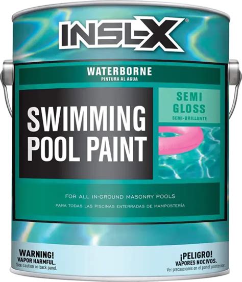 INSL-X WATERBORNE, SEMI-GLOSS Acrylic Pool Paint, White, 1 Gallon $124.95 - PicClick