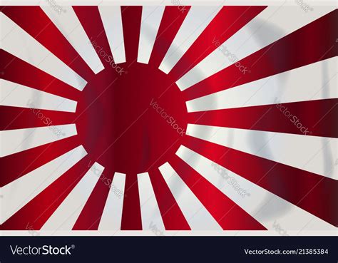 Japanese rising sun flag Royalty Free Vector Image