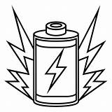 Energy Battery Outline Illustration Digital coloring Book Page Line Art  sketch template