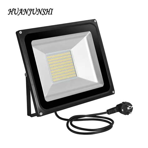 New 100W SMD LED Floodlight With EU Plug AC220V 7000lms LED Spot Light ...