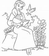 Coloring Pages Disney Belle sketch template