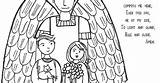 Guardian Angel Prayer Coloring Sheet Sketch Page sketch template