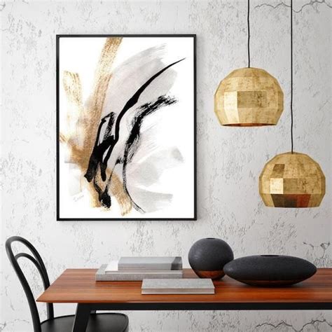 Cuadros Abstractos Pintura Abstracta Oro Dorada Blanca Arte | Etsy ...