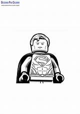 Superman Lego Coloring Page sketch template