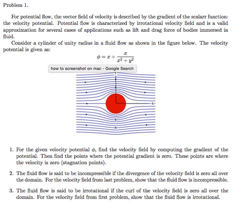 Solved: Problem 1. For Potential Flow, The Vector Field Of... | Chegg.com