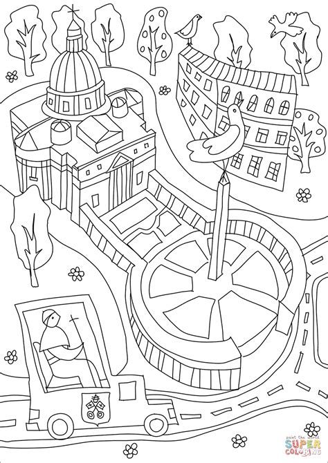 St. Peter's Basilica coloring page | Free Printable Coloring Pages