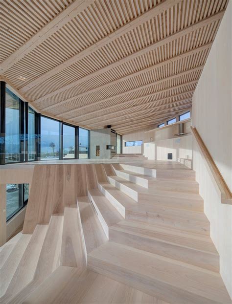 norwegian island house expressed with folded surfaces and rhythmic timber structure | Timber ...