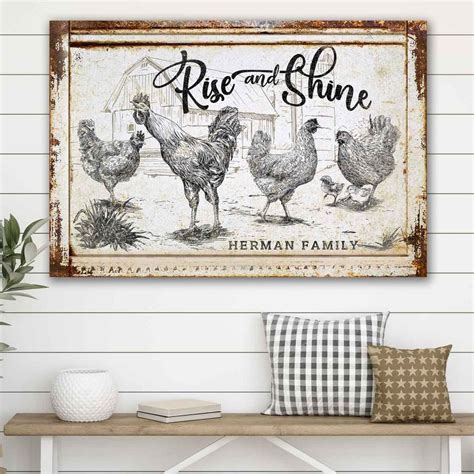 Chicken Farm Signs, Rooster Sign, Chicken Farm Hen House, Personalized ...