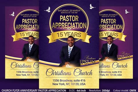 Church Flyer Anniversary Pastor Appreciation Flyer