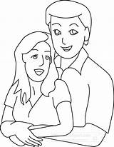 Husband And Wife Kissing Coloring Page Coloringcrewcom Sketch sketch template