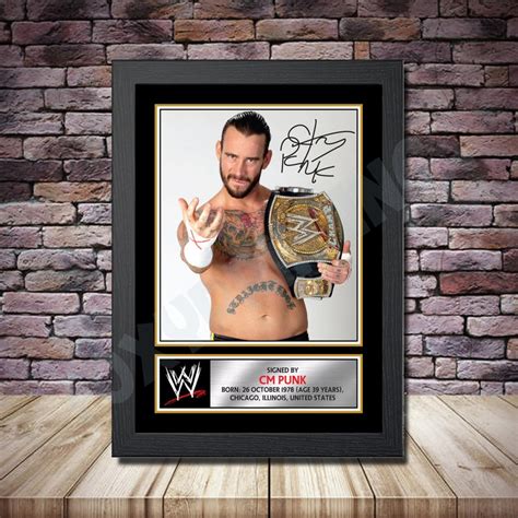 Bmprintsshop CM Punk Digitally Signed Autographed Poster - Etsy