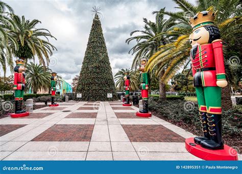 ORLANDO, FLORIDA, USA - DECEMBER, 2018: Christmas Tree at Eola Park ...