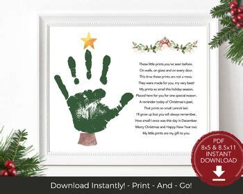 Christmas Tree Handprint Art - Holiday Poem Handprint Craft - Class ...