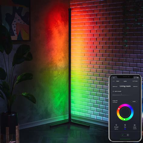 Buy ELUM INNOVATION Corner Lamp RGB 60” Tall Lamp Corner Floor Lamp wth Bluetooth App Corner ...