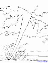 Tornado Coloring Pages Tornadoes Kissing Hand Realistic Draw Printable  sketch template