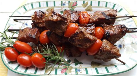 Grilled Beef Tips in a Savory Marinade - Just~One~Donna