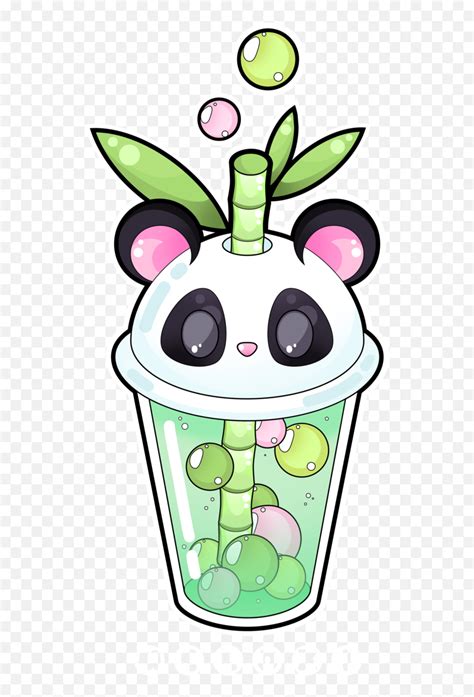 Transparent Tea Cartoon Bubble Picture - Cute Drawing Boba Tea Emoji ...