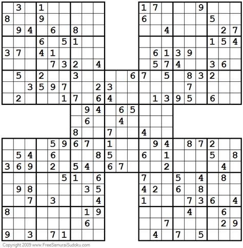 Samurai Sudoku Rules