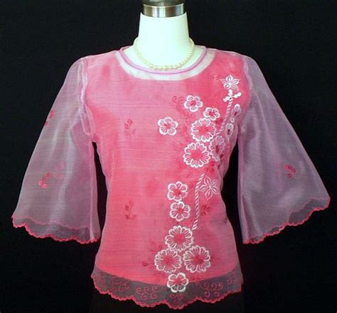 Filipina Kimona | Blouses for women, Filipiniana dress, Women