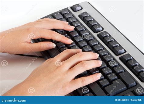 Hands On Keyboard Stock Photos - Image: 3144603