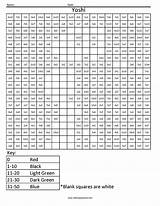 Coloring Squares Multiplication Pages sketch template