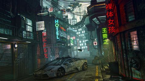 Download Japan Street Car Sci Fi Futuristic 4k Ultra HD Wallpaper by ...