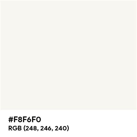 Pearl White color hex code is #F8F6F0