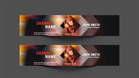Professional YouTube Banner Template Psd Design - Photoshop Cc Tutorial ...