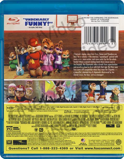 Alvin and the Chipmunks 2 - The Squeakquel (Blu-ray) on BLU-RAY Movie